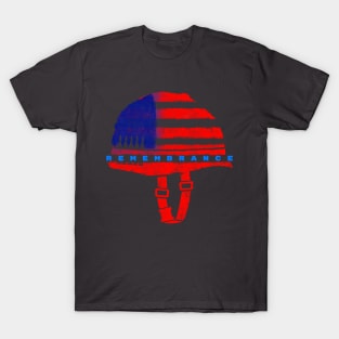 Veterans Military Hat Remembrance American Flag T-Shirt